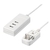 ヤザワ 海外用マルチ変換タップ(USB3ポート・1m) ホワイト HPM6USB3WH-イメージ1
