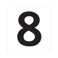 トラスコ中山 表示板 数字 420×420 数字「8」 穴4ヵ所420420数字｢8｣ 白4 FC146GR-4843088