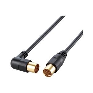エレコム アンテナケーブル(L型 - ストレート/2m) 2m AV-ATLS20BK-イメージ1
