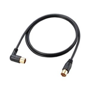 エレコム アンテナケーブル(L型 - ストレート/2m) 2m AV-ATLS20BK-イメージ2