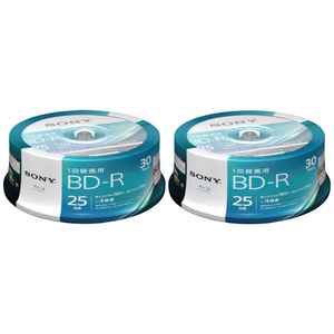 SONY 30BNR1VJPP4P2 録画用25GB 1層 1-4倍速対応 BD-R追記型