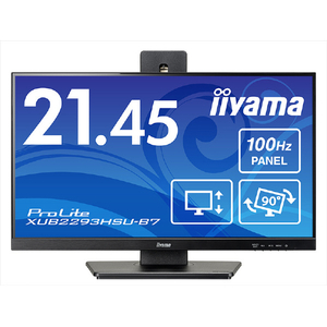 マウスコンピューター 21．45型  IPS方式 フルHD 昇降液晶ディスプレイ iiyama ブラック XUB2293HSU-B7-イメージ2