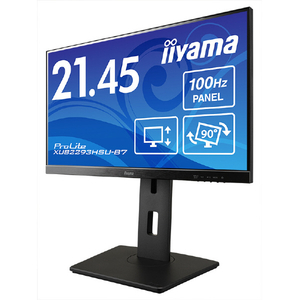 マウスコンピューター 21．45型  IPS方式 フルHD 昇降液晶ディスプレイ iiyama ブラック XUB2293HSU-B7-イメージ3