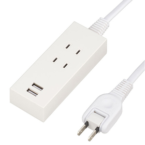 ヤザワ 2AC2USB2．1A1．5m ホワイト Y024015WH2U-イメージ1