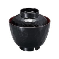 福井クラフト 耐熱ABS ピース亀甲椀 中 黒内朱 直径98×H93 FC541LD-1543620