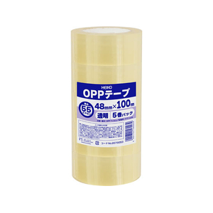 ヘイコー OPPテープ 55μ 48mm×100m 透明5巻 FCK307A-2079053-イメージ1