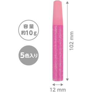 セイワ・プロ キラキラのりペン 10g ライトカラー 5色入 FCE105V-75103-イメージ4