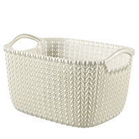 藤栄 スクエアバスケット 8L Knit ホワイト ﾆﾂﾄｽｸｴｱﾊﾞｽｹﾂﾄ8Lﾎﾜｲﾄ