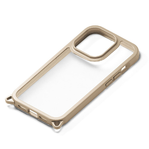 PGA iPhone 15 Pro用クリアタフケース ベージュ PG-23BPT02BE-イメージ1