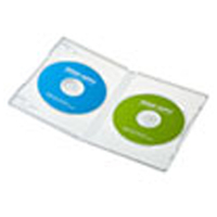 サンワサプライ DVDトールケース(2枚収納・10枚セット) クリア DVD-TN2-10CLN
