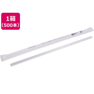 江戸川物産 GPEストロー乳白 紙包 6mm×210mm 500本入 FCJ955R-イメージ1