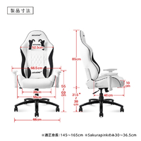 AKRacing PINON-WHITE ゲーミングチェア PINONシリーズ ホワイト