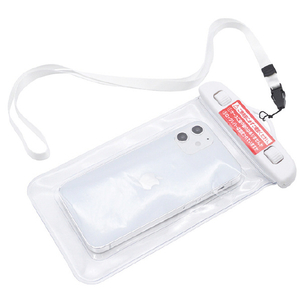 ラスタバナナ スマートフォン用防水ケース Mサイズ 透明タイプ ホワイト RFRWPM02WH-イメージ1
