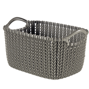 藤栄 スクエアバスケット 8L Knit ブラウン ﾆﾂﾄｽｸｴｱﾊﾞｽｹﾂﾄ8Lﾌﾞﾗｳﾝ-イメージ1