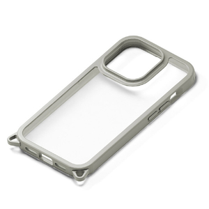 PGA iPhone 15 Pro用クリアタフケース グレー PG-23BPT03GY-イメージ1
