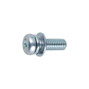 トラスコ中山 TRUSCO　ナベ頭組込ネジ　三価白P－4　サイズM3X6　95本入 B751-0306-イメージ1