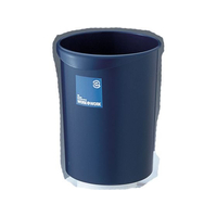 リス ワーク&ワーク 屑入れ丸型 18L ダークブルー FC080LB-0754200