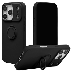 ラスタバナナ iPhone17 Pro用TPUリングケース ブラック 9035IP5BTPRBK-イメージ1