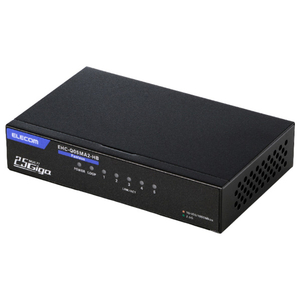 エレコム 2．5Gマルチギガ対応5ポートスイッチ(金属筐体 ACアダプター) ブラック EHC-Q05MA2-HB-イメージ1