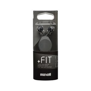 マクセル カナル型インナーイヤーヘッドホン ＋FiT ブラック MXH-C110RBK-イメージ2