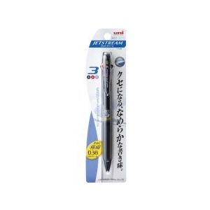 三菱鉛筆 ジェットストリーム３色ボールペン０．３８ｍｍ　ブラック SXE3-400-38PT24-イメージ1
