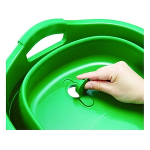 トラスコ中山 折りたたみタライ 水抜栓付 グリーン 23L FC545GX-1148480-イメージ3