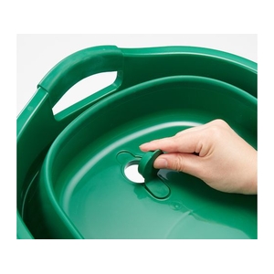トラスコ中山 折りたたみタライ 水抜栓付 グリーン 23L FC545GX-1148480-イメージ7