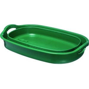 トラスコ中山 折りたたみタライ 水抜栓付 グリーン 23L FC545GX-1148480-イメージ8