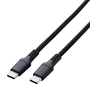 エレコム USB2．0ケーブル(USB Type-C - USB Type-C/100W対応/高耐久)1．0m ブラック MPA-CC5PS10BK-イメージ1
