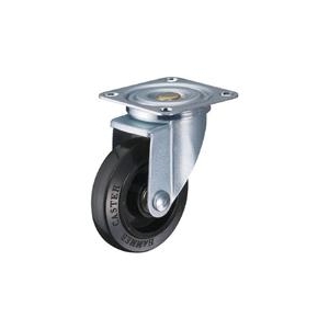 ハンマーキャスター 特殊鋼　熱処理金具　自在　ゴムB車　100mm 420YS-FR100-BAR01-イメージ1