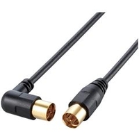 エレコム アンテナケーブル(L型 - ストレート/7m) 7m AV-ATLS70BK