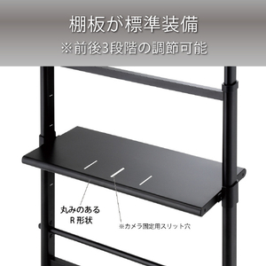 ハヤミ ～65V型対応 ディスプレイスタンド HAMILEX・PL-3000series ブラック PL-3116B-イメージ4
