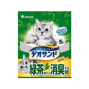 ユニ・チャーム デオサンド 緑茶成分入り 消臭する砂 5L 1袋 F869230-イメージ1