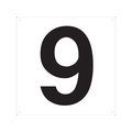 トラスコ中山 表示板 数字 420×420 数字「9」 穴4ヵ所420420数字｢9｣ 白4 FC147GR-4843096