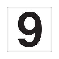 トラスコ中山 表示板 数字 420×420 数字「9」 穴4ヵ所420420数字｢9｣ 白4 FC147GR-4843096