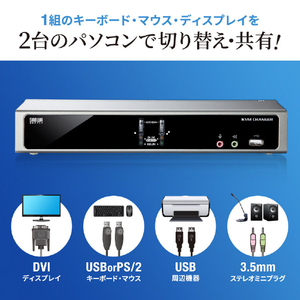 サンワサプライ デュアルリンクDVI対応パソコン自動切替器(2：1) SW-KVM2HDCN2-イメージ13