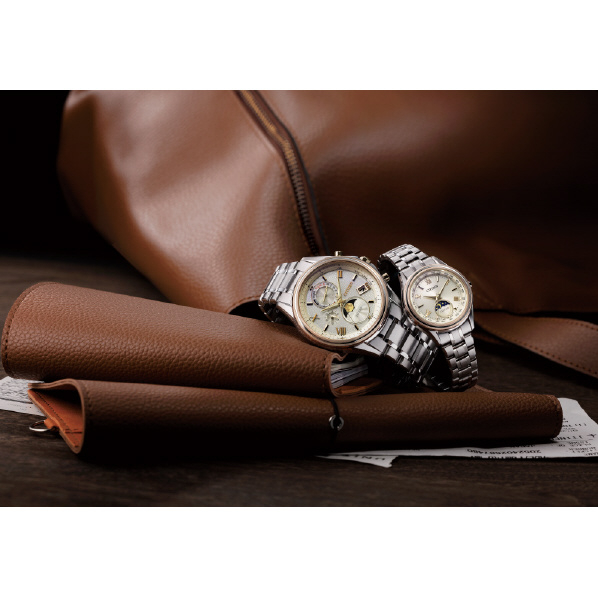 シチズン 光発電エコ・ドライブ電波時計 エクシード ベージュ BY1026-65A 月齢自動計算機能 パワーセーブ作動時 スーパーチタニウム ライトシルバー色 0mm