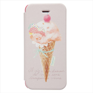 Happymori iPhone SE(第1世代)/5s/5用ケース Le Petit BonBo Flip アイスクリーム HM2460I5S-イメージ1