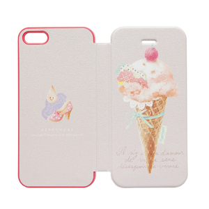 Happymori iPhone SE(第1世代)/5s/5用ケース Le Petit BonBo Flip アイスクリーム HM2460I5S-イメージ7