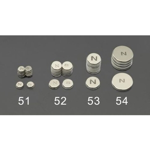 エスコ マグネットディスク 粘着付 N・S 各6個 φ6.4×1.5mm FCY0595-EA781GA-51-イメージ1