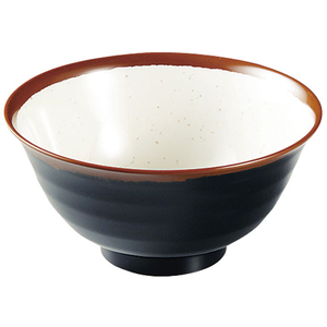 エンテック 長次郎窯羽反り丼(小) 内白 FC73014-AN59W-イメージ1