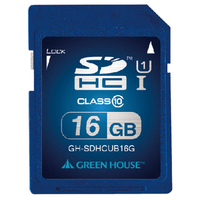 グリーンハウス UHS-I対応SDHCカード(Class 10・16GB) GH-SDHCUB16G