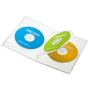 サンワサプライ DVD-TN3-10CL DVDトールケース(3枚収納・10枚セット
