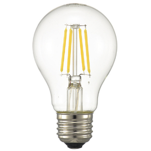 オーム電機 LED電球 E26口金 全光束494lm(3．8W フィラメントタイプ) 電球色相当 LDA4L C6-イメージ2