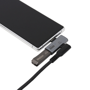 アイネックス USBアダプタ Cオス - Aメス 横L型 10Gbps PD100Wポート付 グレー ADV-131-イメージ3