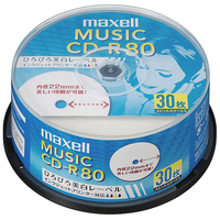 マクセル 音楽用CD-R 追記型 30枚入り ホワイトレーベル CDRA80WP30SP