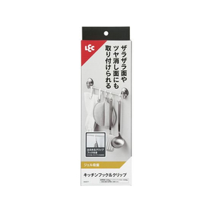 レック キッチンフック&クリップ ジェル吸盤 FC318TC-K00577-イメージ1