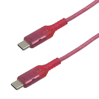 インプリンク Type-C/Type-Cクリアケーブル(1．0m) ピンク IMUSCC100CLPK