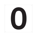 トラスコ中山 表示板 数字 420×420 数字「0」 穴4ヵ所420420数字｢0｣ 白4 FC148GR-4843100