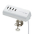 サンワサプライ クランプ式USB充電器(USB4ポート) ホワイト ACA-IP50W-イメージ1